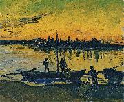 Vincent Van Gogh Downloaders in Arles oil painting on canvas